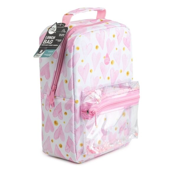 TAL Kids Insulated Lunch Bag, Pink Hearts - Picture 2 of 8